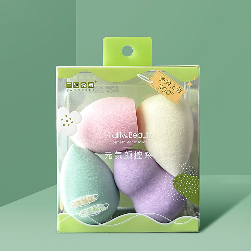 4-Pack-Ultra-Soft-Non-Absorbent-Beauty-Sponges,-Cushion-Puff-Makeup-Tools-for-Foundation-and-Dual-Use-Applications